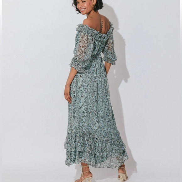 Cleobella Livia Ankle Dress, Iris Floral - Picture 1 of 9